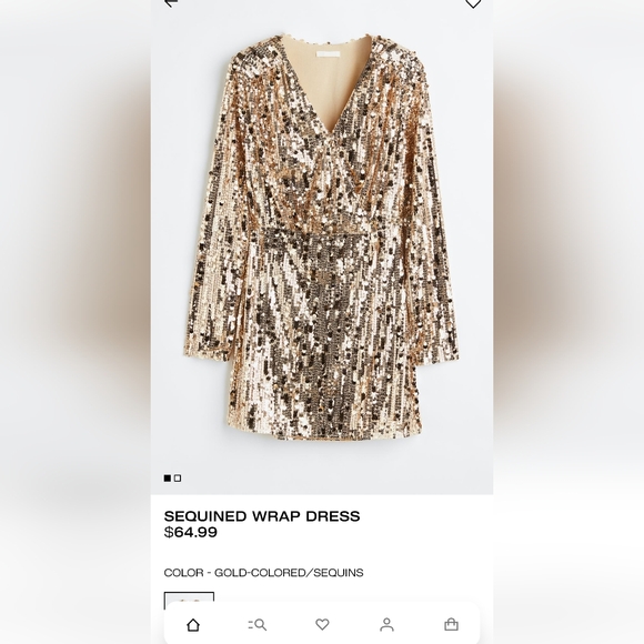 H&M Sequined Wrap Dress - Picture 4 of 4
